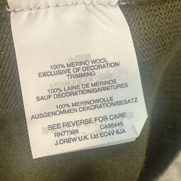 J. Crew Olive Sequin Trim Cardigan Sweater S - Picture 6 of 6